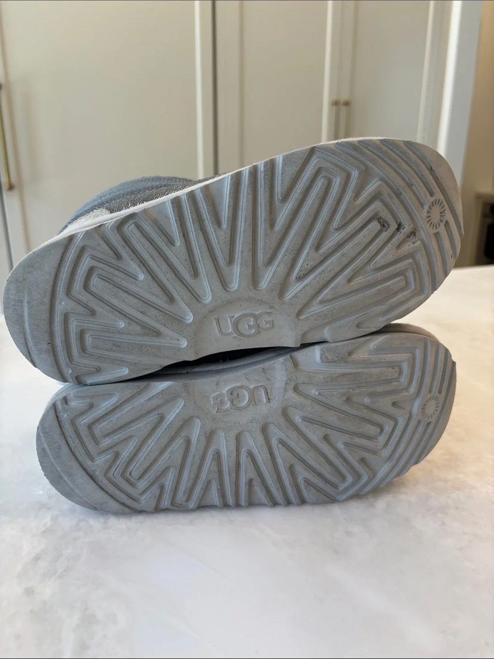 UGG Kids Classic Mini Silver Boot, Size 3
